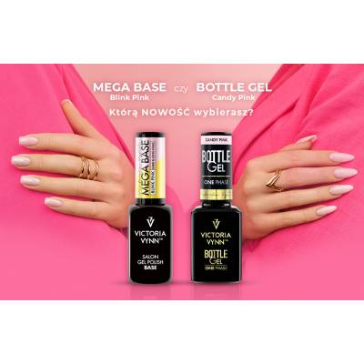 Victoria Vynn Mega Base Blink Pink Hard & Long Nails 8ml Baza do lakierów hybrydowych różowa z drobinkami